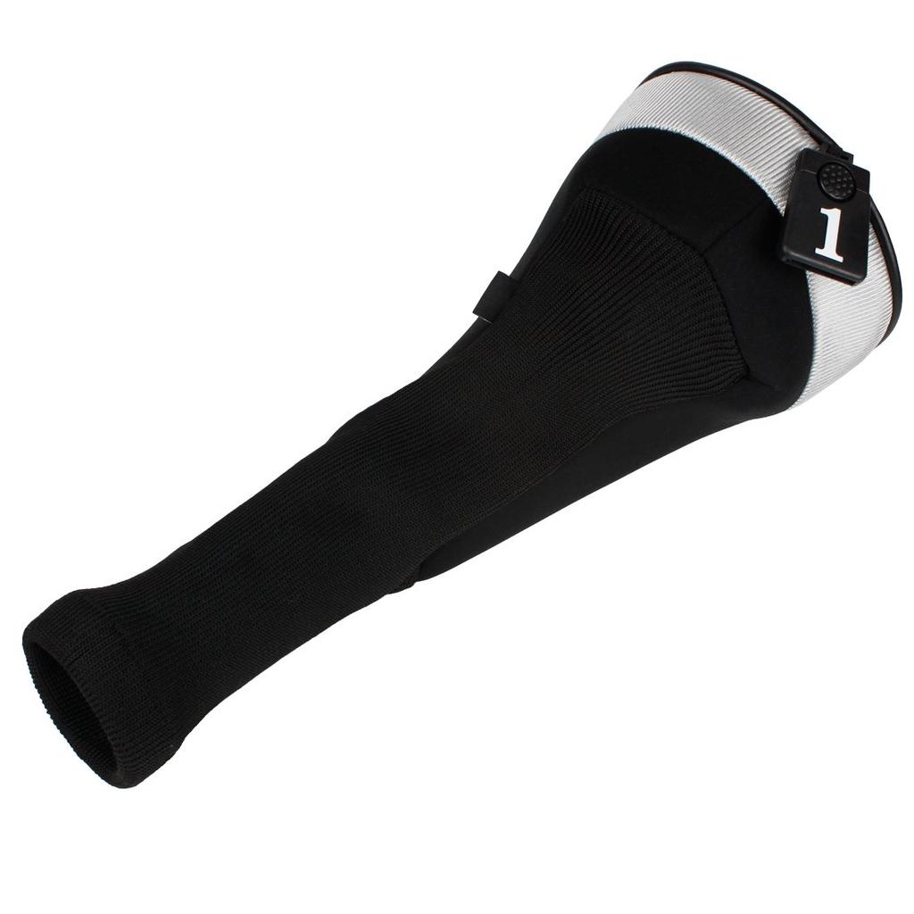 Andux Golf Club Headcovers, Set of 4, for Wood Drivers, 460cc Compatible, MT/MG30 (Black)