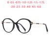 Diopter 0 -0.5 -0.75 To -6.0 Women Round Short-Sight Prescription Spectacles Frame Blue Light Blocker Student Myopes Lunettes