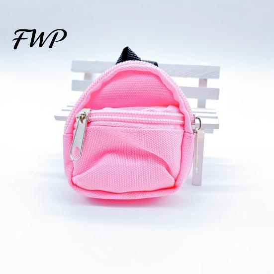 Oxford Cloth Key Bag Mini Backpack Coin Purse, Scratch Resistant Zippered Compartment Small Zipper Pouch Keychain Bag, Waterproof Earphone Case