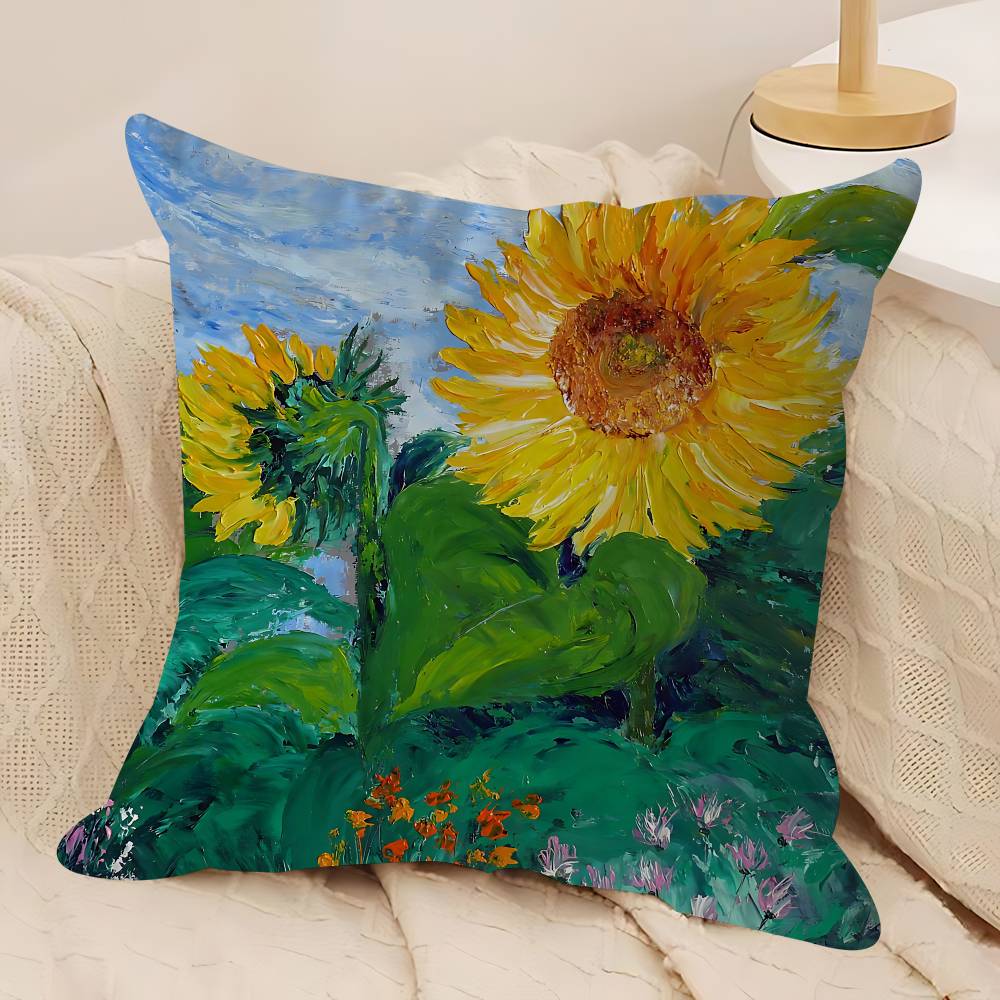 Van Gogh Famous Painting Pillowcase Toon Gift Cushion Cover Bedroom Home Sofa Chair Seat Decor Pillow Case