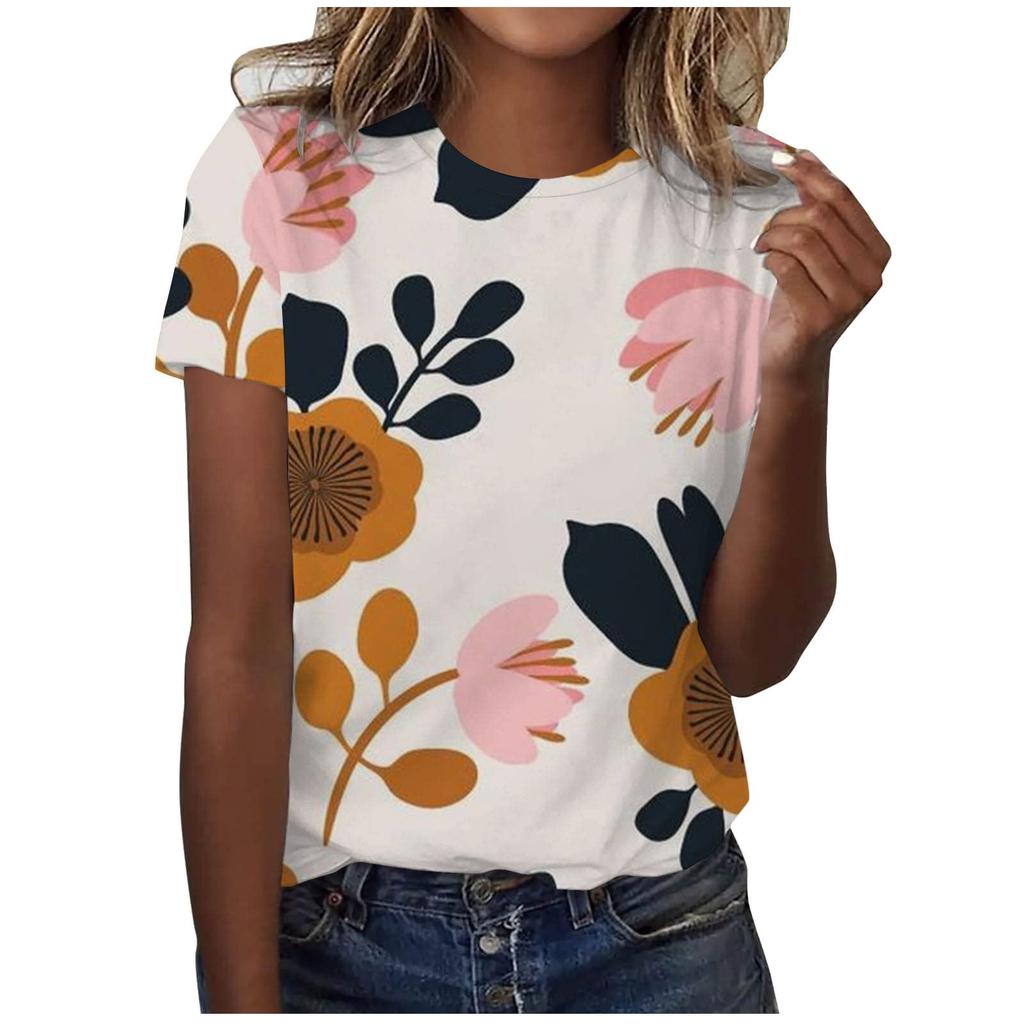 Women's T-Shirts Dandelion Flower 3D Printed Casual O-Neck Short Sleeve T Shirt Y2k Harajuku Tees Tops Female Pullover Clothing