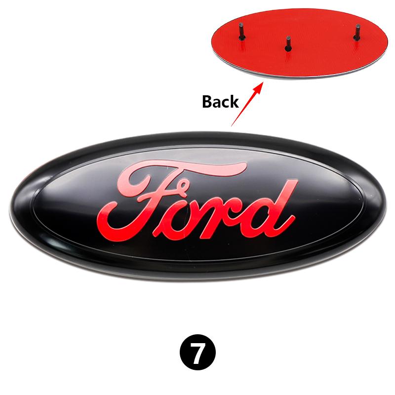 22.5cm ABS Car Front Rear Emblem Sticker Trunk Decal 22.5cm For Ford Edge Escape Fiesta Transit Ranger Roush Fusion Focus Mondeo