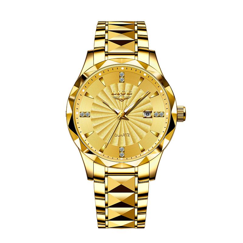 New Gold Watch For Men Top Brand Luxury Waterproof Men's Quartz Wristwatches Fashion Sports Luminous Chronograph Male