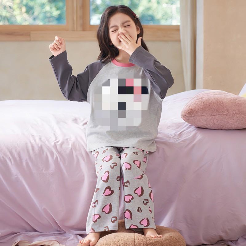 Girls Cotton Pajama Set Long Sleeve Cartoon Princess Sleepwear Ages 8 2026 Kids Home Outfit
