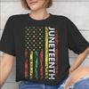 Printed Juneteenth Day 1865 June 19th African American Pride T Shirt for Unisex Unisex Cotton Tee Shirt Short Sleeve Clothing