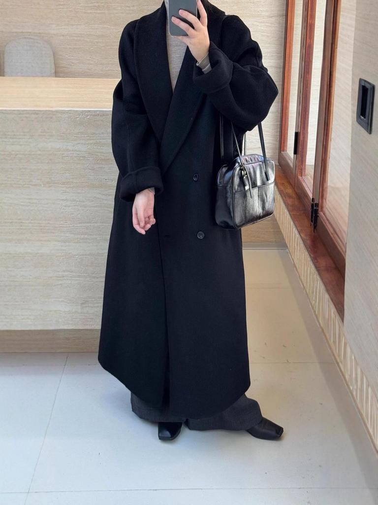 Hepburn-Style Loose Fit Wool Coat - New Autumn/Winter 2025, Age-Reducing Commute Design