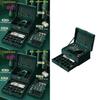 High-end Three-layer Green Jewelry Box With Lock Velvet Earrings Necklaces Bracelets Storage Box Large Capacity