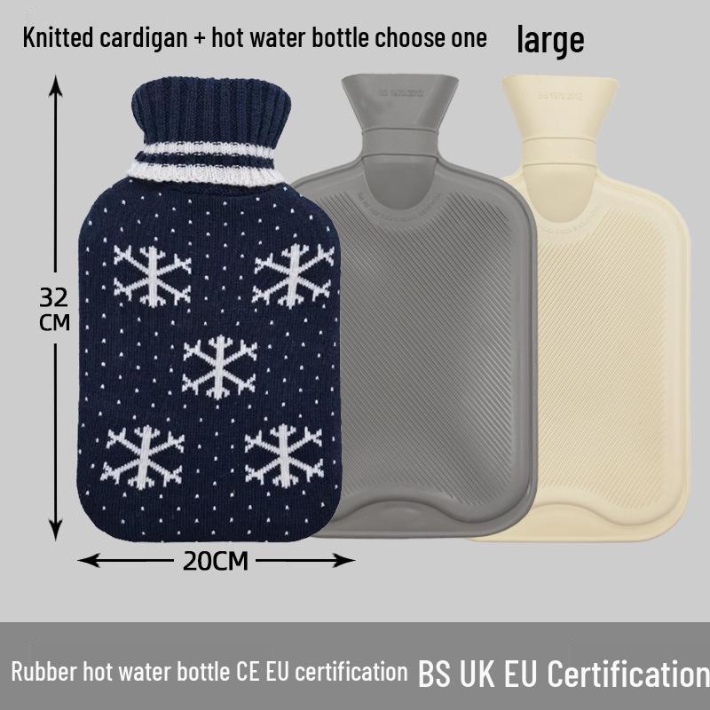 Old-Fashioned Rubber Hot Water Bottle for Stomach Warming