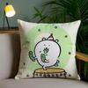 Cute J-Jokes Bear Cushion Cover Soft Short Plush Double-Sided Printing Home Decor Machine Washable Pillow Case Gift
