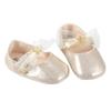 Schuhe Mädchen Kleinkindschuhe Ballett-Stil Erstlauf Gold 12cm Flaches Design Verstellbarer Knöchelriemen 1 Paar