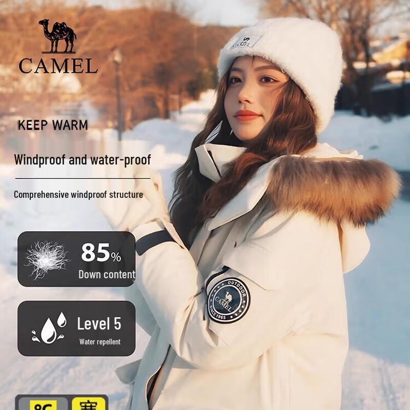 Camel Women s Mid-Length Down Jacket S