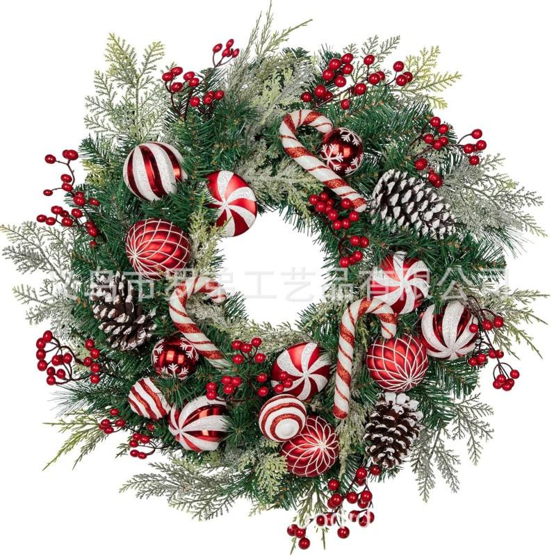 Christmas Wreath Door Hanging Decor Home Mall Window Party Festive Simulation Ornament