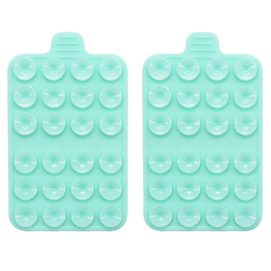 2er-Pack Silikonhülle mit Saugnapf, selbstklebende Telefonhalterung, freihändiges Aufkleben auf spiegelglatte Oberflächen
