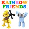 Yellow Friends Rainbow Cyan Building Blocks Diy Puzzle Toys Abs Kids Fans Gifts