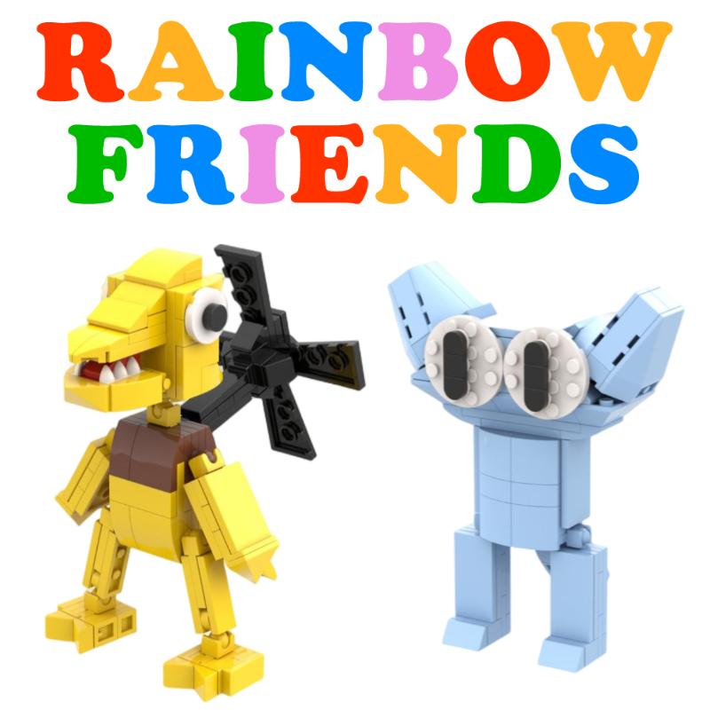 Yellow Friends Rainbow Cyan Building Blocks Diy Puzzle Toys Abs Kids Fans Gifts