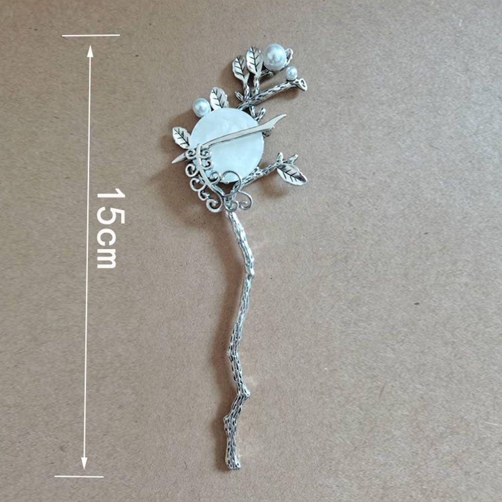 Style Hanfu Headwear Hair Disk Hair Accessories Women Hair Fork Moon Hair Stick Pearl Hairpins