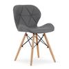 LAGO Eco-leather Chair - Gray X 1