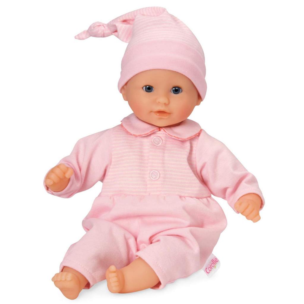 Corolle Calin Charming Pastel Baby Doll 12 Inch Soft Body Doll Pink Clothes Sleeping Eyes Opening and Closing Vanilla Scent Ages 18 Months and Up Bébé