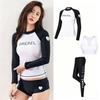 Dames Sneldrogende UV-Bescherming Rash Guard Set Lange Mouwen Top Broek Surfen Duiken Snorkelen