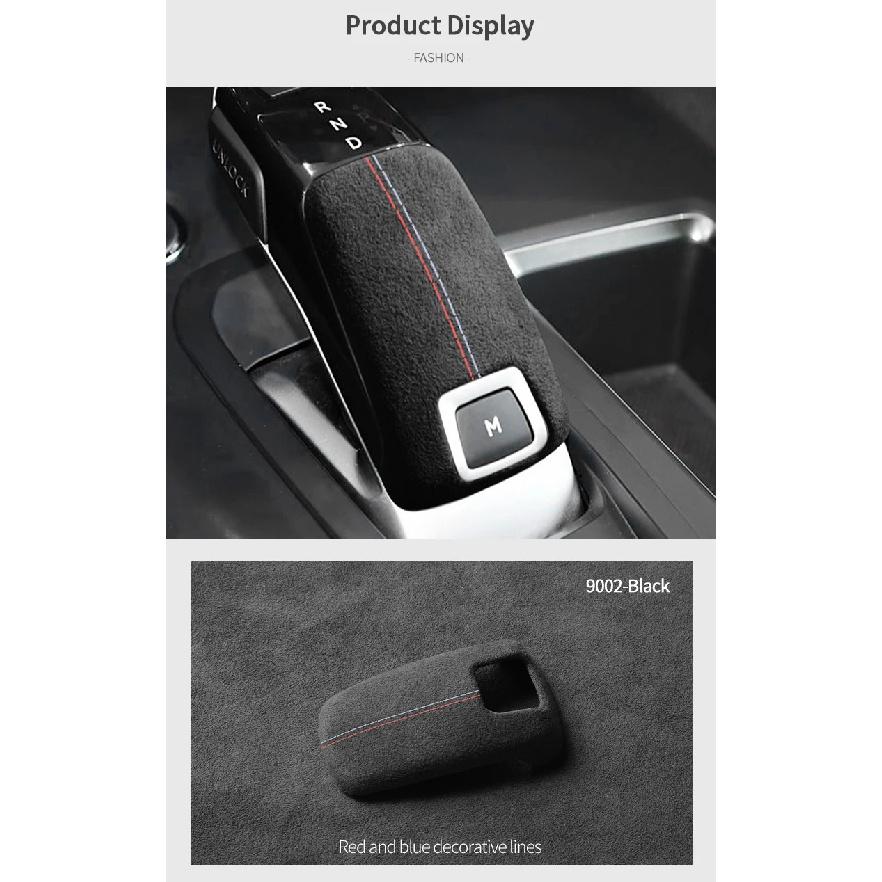 For Peugeot 508 2008 4008 5008 Gear Shift Knob Boot Cover Trim Stickers Made of Alcantara Car Premium Lnterior Tuning Accessory