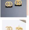 Trendy Double C Stud Earrings: Chic & Luxurious Fashion Jewelry