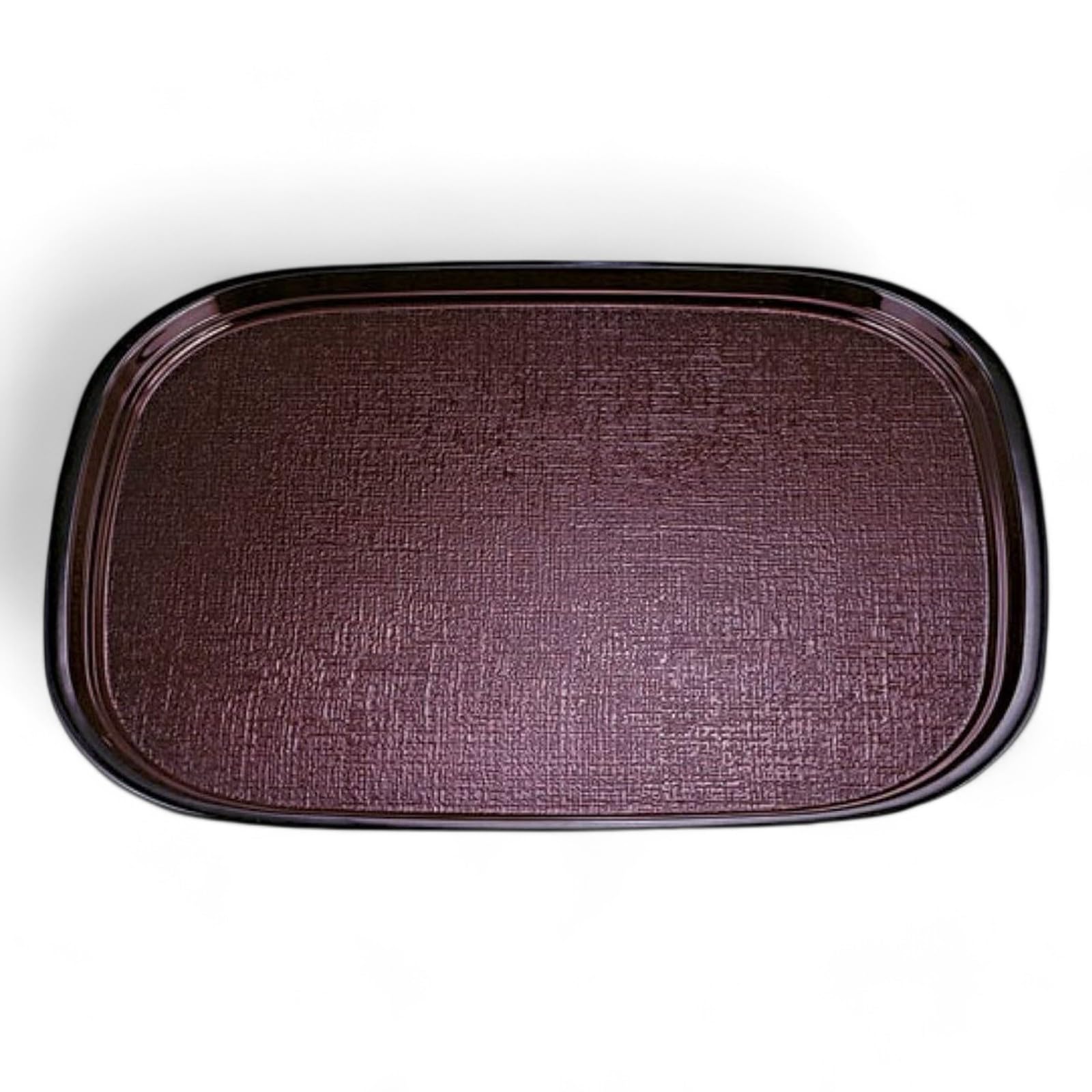 

Oval Fabric Tray Shintame Made in Japan J-kitchens (42cm) - Lacquerware, Non-Slip,