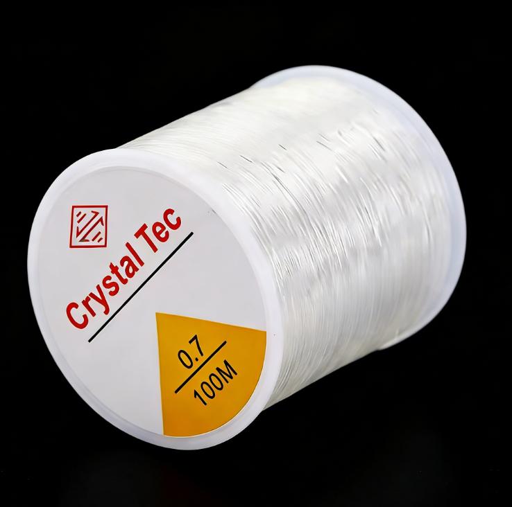 

1 Roll Round Transparent Fish Wire Elastic Wire Crystal Line DIY Beaded Elastic Rope Jewelry Accessories Wholesale 0.5mm прозорий