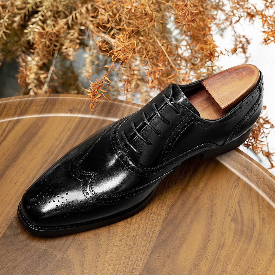 Brock Oxford Shoes Men's Shoes Business Dress British Cowhide Shoes Men