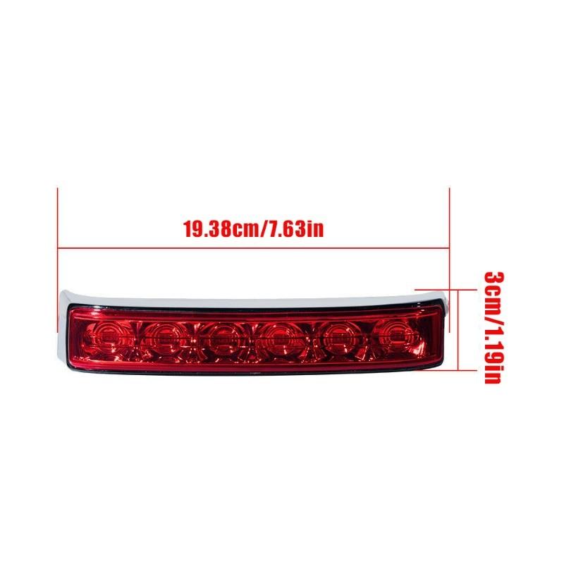 Rear LED Brake Turn Signal Tail Lights for Harley Touring Road King Street Glide 2014-2024, Motorcycle Saddlebag Running Lamps Accent Lights Chrome