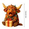 Resin Christmas Figurines Cute Resin Home Decor Animal Figurines Desk Display Decorations For Living Room Bedroom Office Shelf