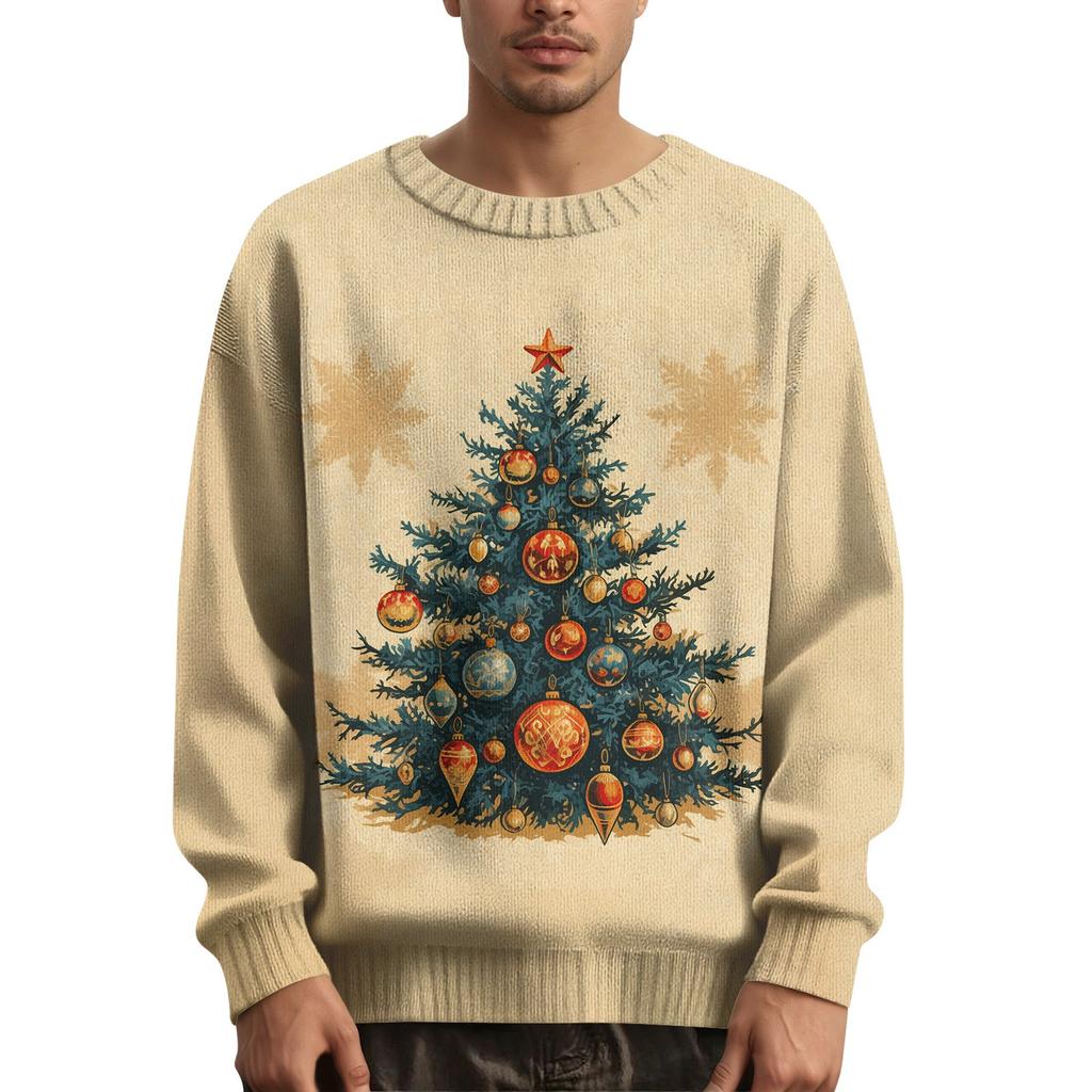Men's Christmas  Printed Collar Sweater