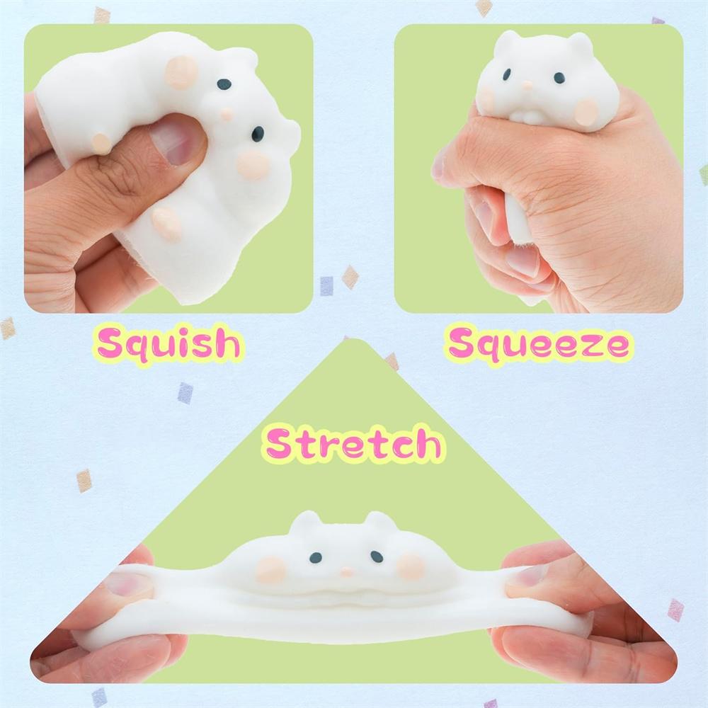 Taba Squishy Handmade Hamster Squeeze Toys Stress Relief Squishies Fidget Toys for Kids Party Favors Decompression Venting Toys