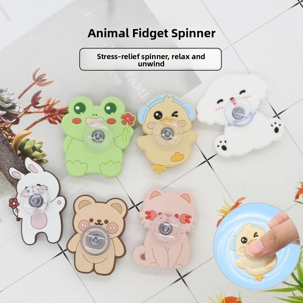 6PCS/SET Small Size Animal Finger Gyro Cartoon Design Fidget Toy Spinner Fingertip Gyro  Gift Idea