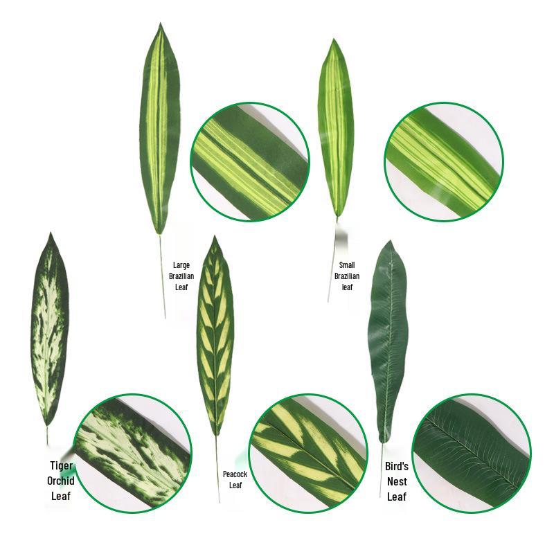 Nordic-style Brazilian Leaf Faux Greenery for Wedding & Home Decor