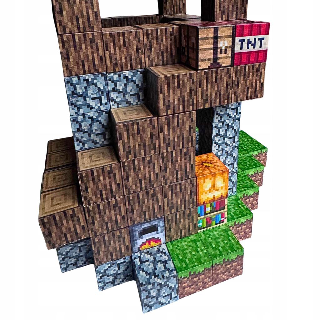 Magnetic Pixel Blocks Castle Tower 300 Pcs Minecraft Building Blocks Set