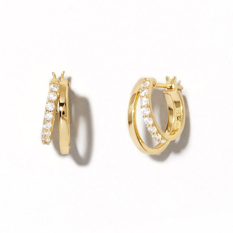 Fashion Earrings Stud Earrings Geometric Simple Zircon Earrings Set Earrings
