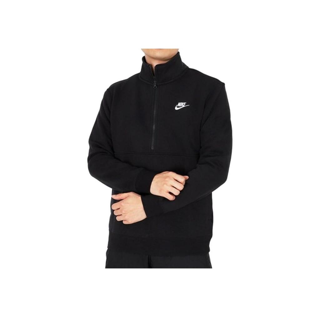 Nike Logo Printed Stand Collar Straight Pullover American Style Long Sleeve Sweatshirt Men Sweatshirt Black DD4733-011