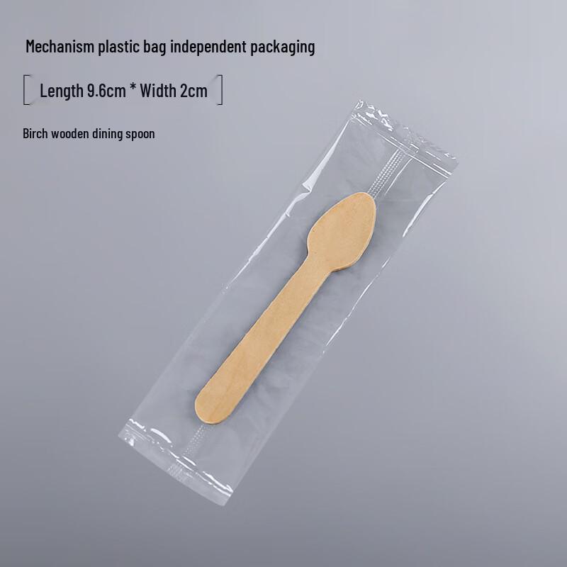 Disposable Birchwood Pointed Spoons, 9.6cm