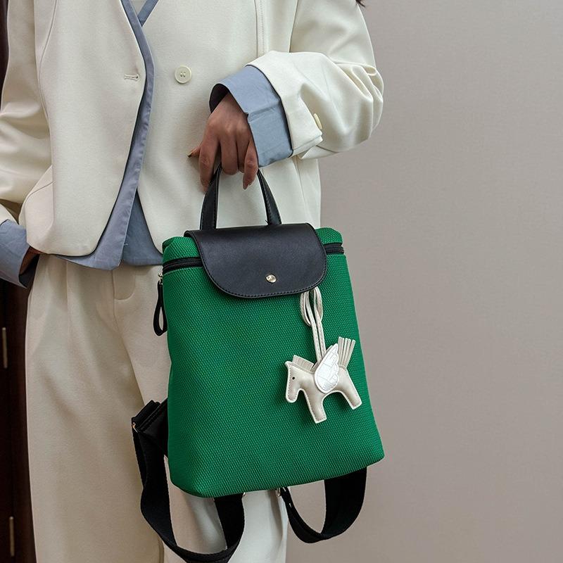 New Trendy Niche High-end Backpack Women's Large-capacity Soft Leather Backpack Casual Student Handbag