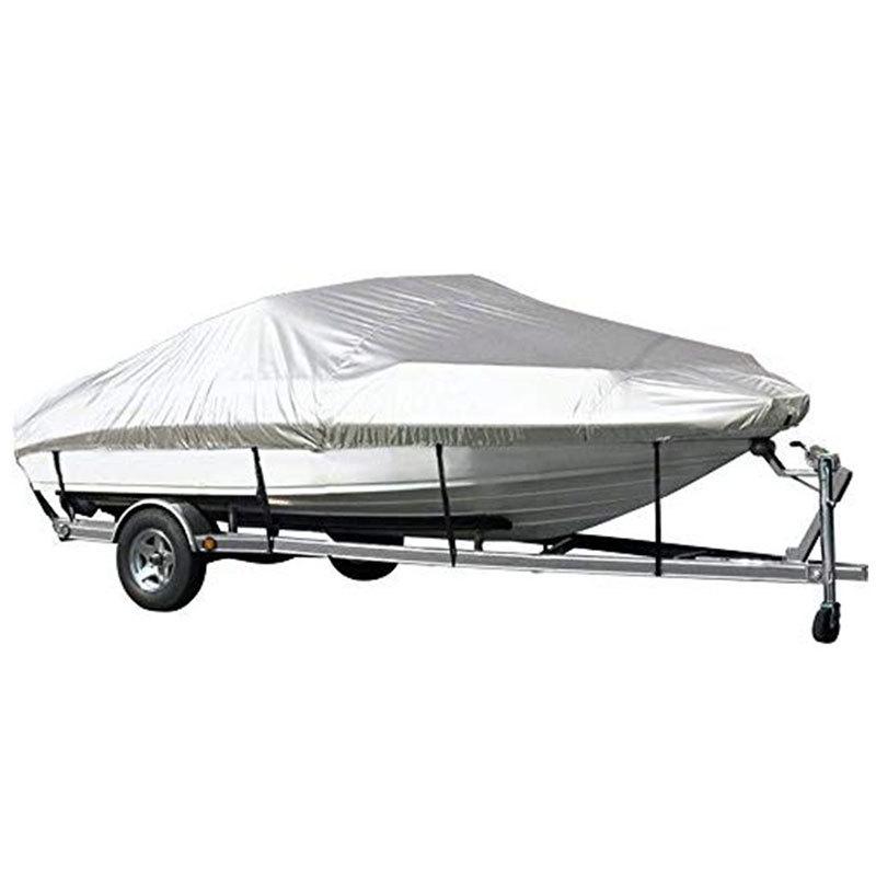 

V-Shaped Outdoor Yacht Cover: Rainproof, UV Protection, 210D Oxford Cloth Hull Cover. 11-13FT: 420cm x 270cm серебряный