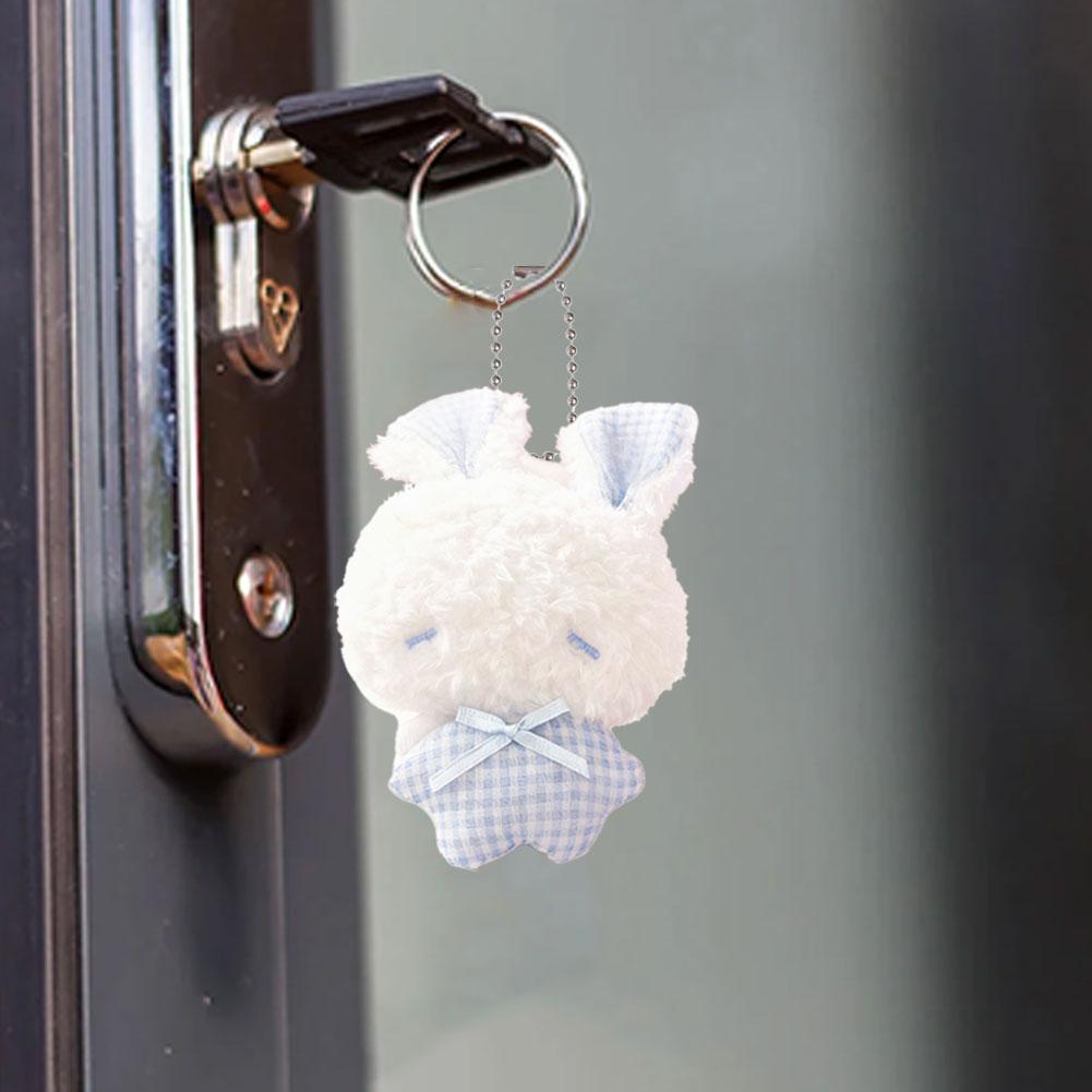 Kawaii Mini Bunny Plush Keychain Cute Angel Rabbit Stuffed Toy Soft Animal Bag Pendant Decor For Kids Girls Gift