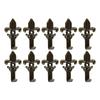 10Pcs Hook Wall Decoration Antique Bronze Metal Classic Style Hooks Hanger Holder with Screws for Hanging Towel Clothes Bags 2 Sizes