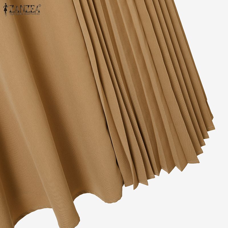 ZANZEA Bluză cu mânecă scurtă pentru femei și fustă lungă, seturi de costume din două piese de vară