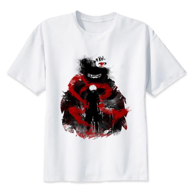 TOKYO GHOUL T Shirt Men Japanese Anime T-Shirt Male KANEKI KEN Print T-shirt Top Tee Clothes M8125