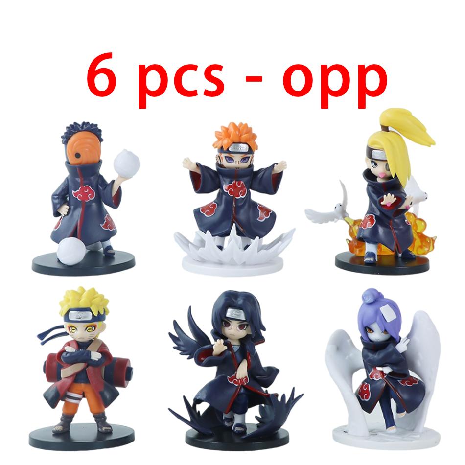 12Pcs Anime Naruto Shippuden Akatsuki Arc Series Blind Box Figures Toys Mystery Box Surprise Ornament Christmas Halloween Gifts