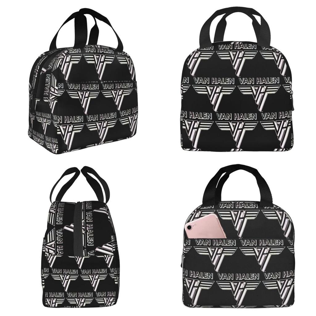 Van Halen 5150 Logo Insulated Lunch Bag for Women Office Cooler Thermal Food Box Tote Portable Lunch Boxes Container
