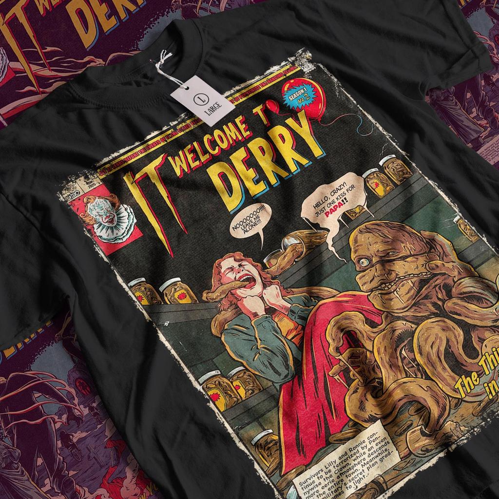 Welcome to Derry T-Shirt and kids tshirt: Vintage Horror Movie Graphic Tee