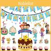 Party Birthday Family Supplies Kids Decor Plate Tablecloth Hat Banner