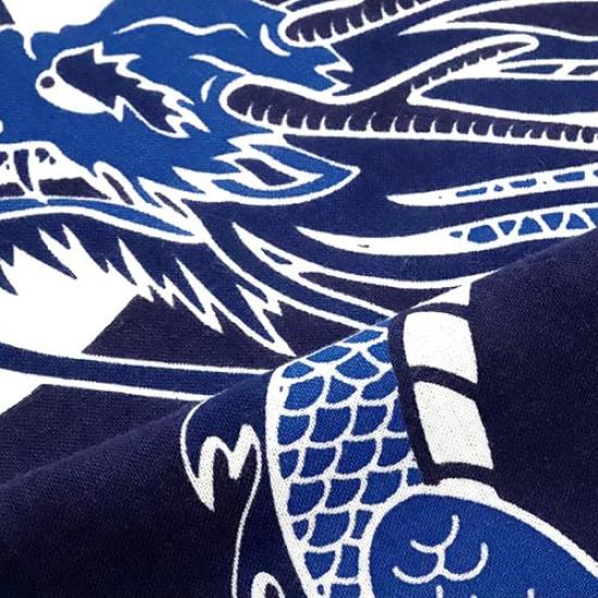 Some No Anbo Tenugui Hand Rising Tokuoka Made In 35cm X 100cm (Japanese Towel) "Dyed Dragon" - Hand-dyed, 100% Cotton, Weave, Japan,