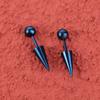 2 Stück Damen Runde Kugel Stachel Kegelspitze Mode Schmuck Titan Stahl Ohrstecker Piercing Ohrringe